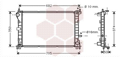 VAN WEZEL Radiaator,mootorijahutus 18002379